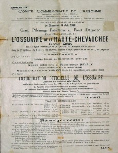 17 juin 1923 - Inauguration de l'ossuaire de la Haute - Chevauchée