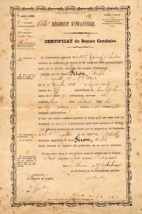 Firon Adolphe Certificat