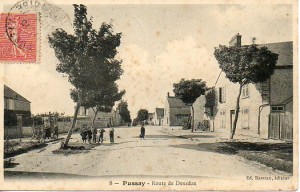 Route de Dourdan - carte postée le 16 octobre 1906