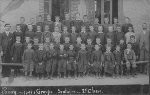 Photo d'école 1907 Ernest Maisse se trouve à droite.