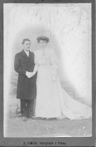 1908 4 mai - mariage Georges Gontard Albertine Rebuffé recto