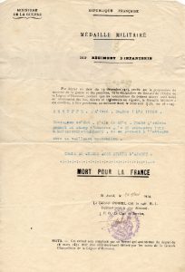 1924 - croix de guerre Rebuffé Alfred