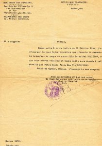 Bouillon Pierre Alphonse - 1922 02 16 transfert du corps