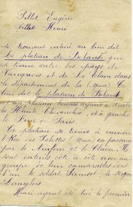 courrier Pillet Eugène - Henri 1